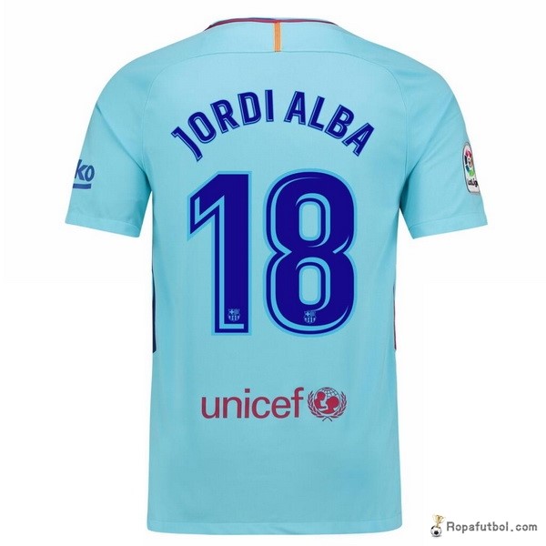 Camiseta Barcelona Replica Segunda Ropa Jordi Alba 2017/18